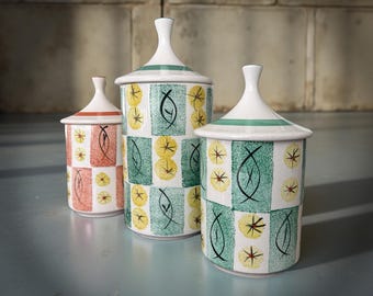 ヴィンテージ ARTHUR WOOD セラミック ストレージジャー キャニスター