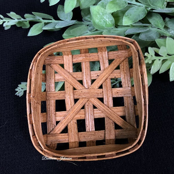 Mini Tobacco Basket - Ornament - Farmhouse Decor - Tiered Tray Decor