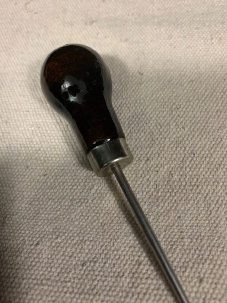 Adullpony 3 Pack Leathe Sewing Awl With Wooden Handle Pin