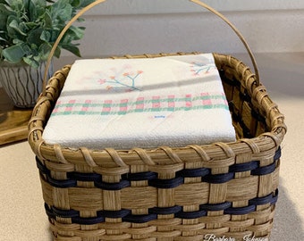 Digital Download, Basket Weaving Pattern, Napkin Basket, Square Basket, Beginner Basket Pattern