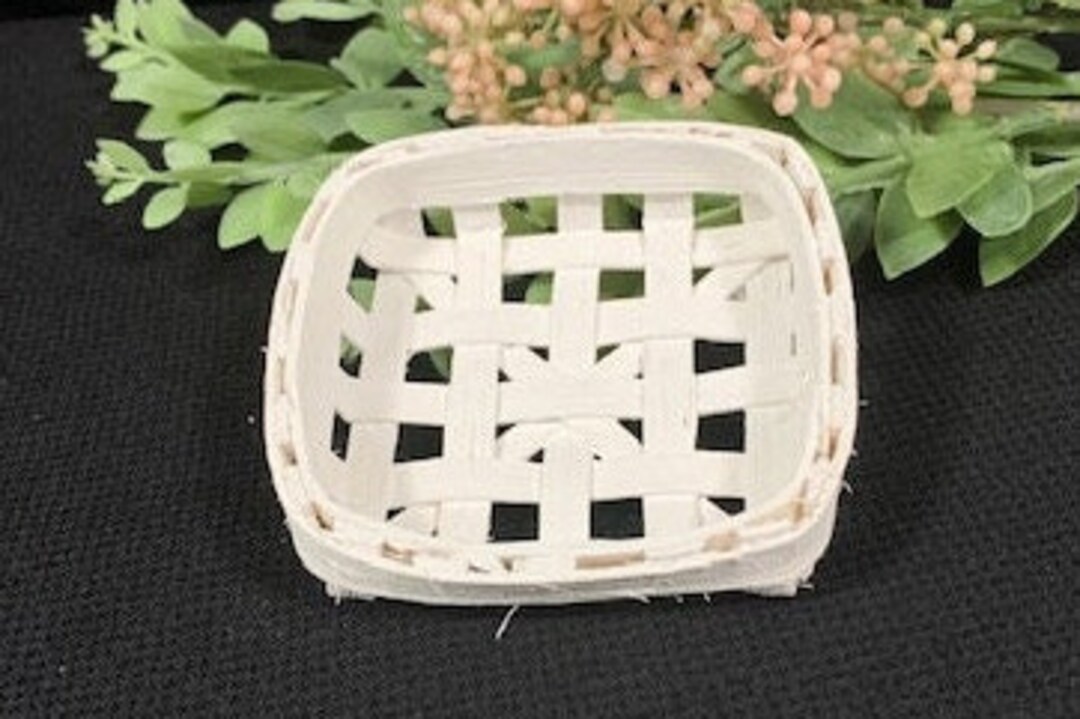 Mini Tobacco Basket Farmhouse Decor Tiered Tray Decor Etsy