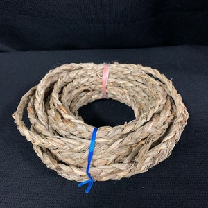 Braided Seagrass - 3/8&quot; Wide - Basket Weaving - Natural - 3/8&quot; Flat Braided Seagrass - 25&#39;