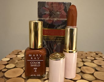 Vintage Mary Kay Tapestries Nail Polish And Lipstick "Copper"