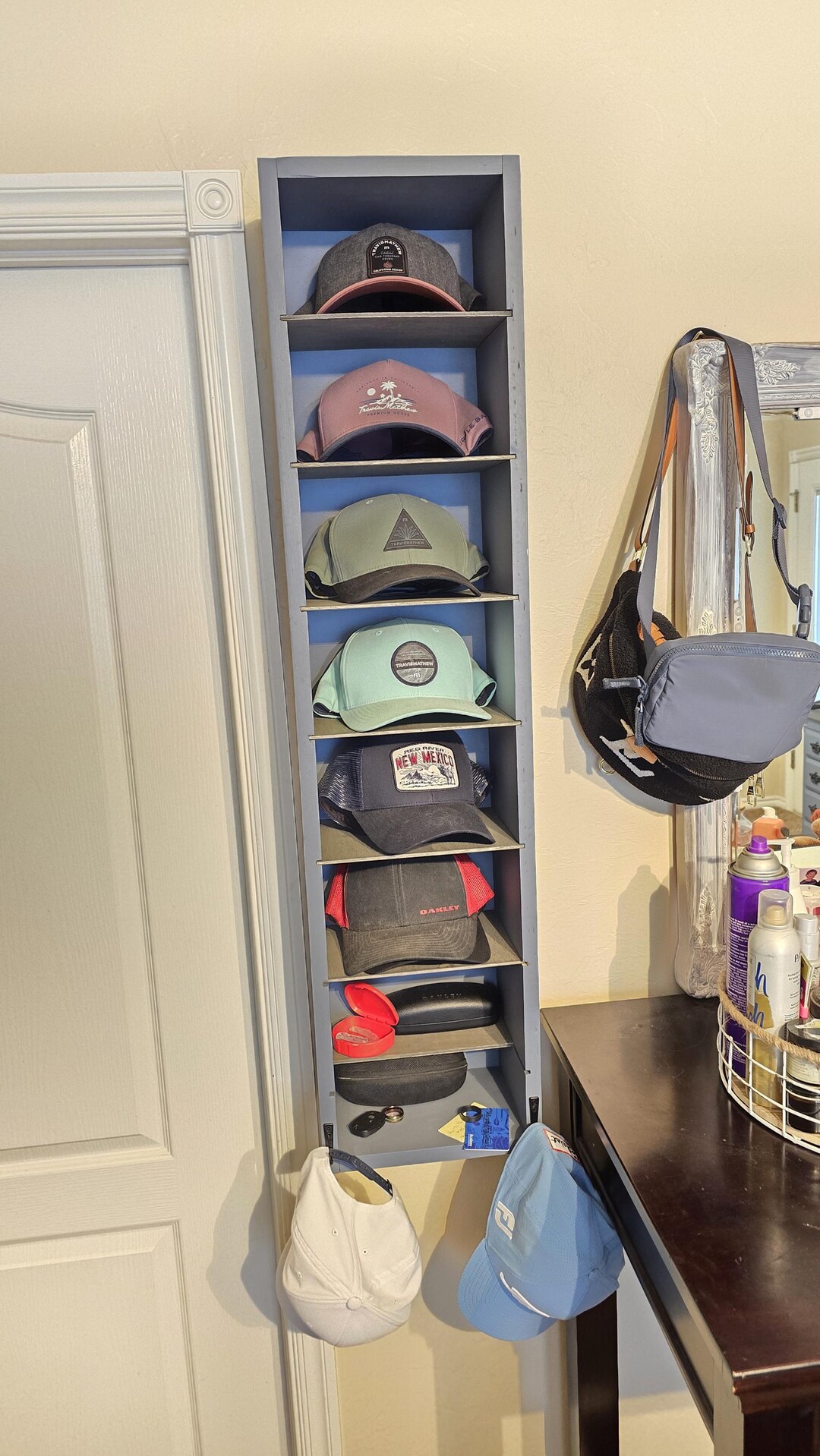 Scully Hat Storage Rack Wall-mounted Hat Rack With Cubby Storage - Etsy
