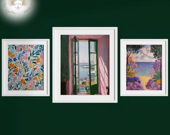 Matisse Inspired Mediterranean Coastal Art Prints: Fauvism Style (Digital Download