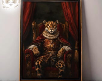 Regal Jaguar Portrait: Baroque Animal Print (Digital Download)