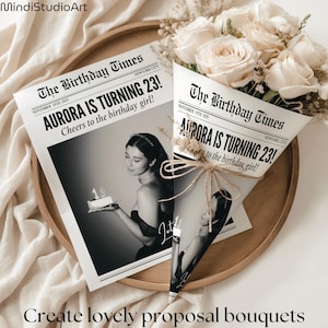 Birthday Newspaper Template: Editable Canva Design (Digital Download)