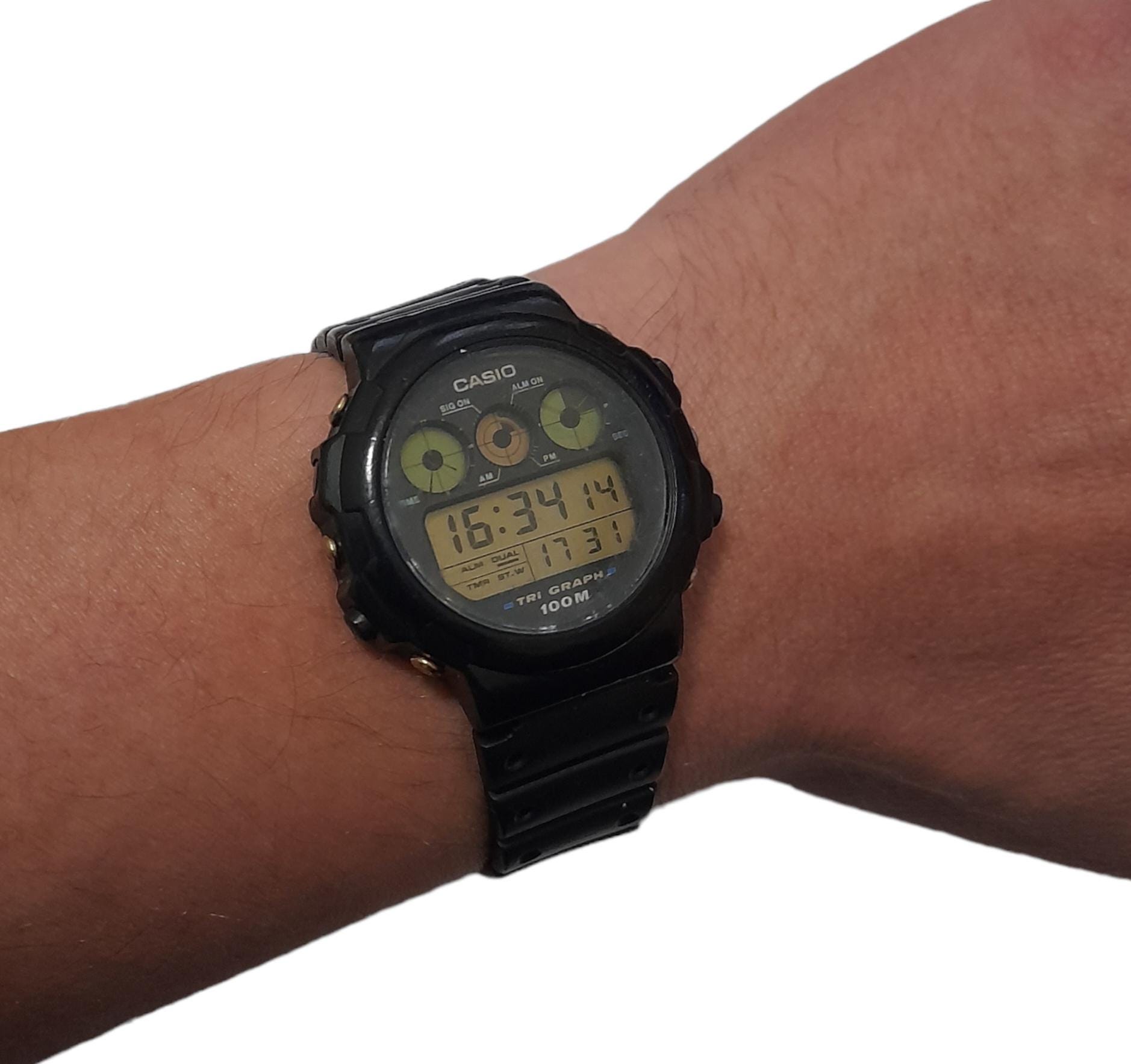 1988 Vintage Casio Tgw-10 (827) Tri Graph Japan T 40mm RARE