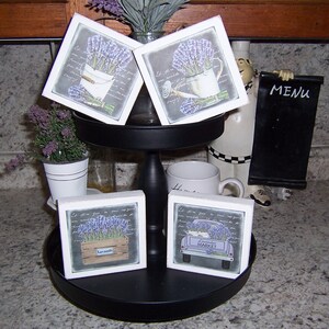 Lavender Farmhouse, Lavender signs, Tiered Tray decor, Bathroom decor, French country decor