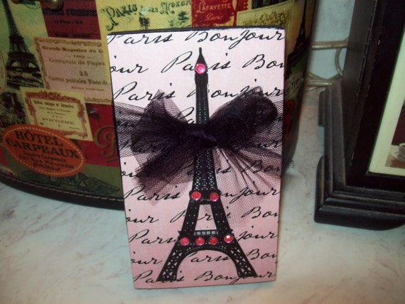 Pink Eiffel Tower Block Sign Paris Bedroom Decor French Bedroom Paris Wall Decor Sweet 16 Party