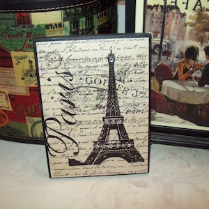 Cream Eiffel Tower sign, Paris decor, Tiered tray decor, Paris bedroom decor, Tray signs