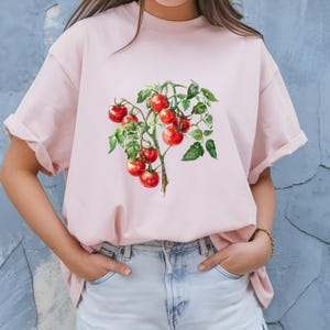 Comfort Colors Tomato Shirt, Vegetable Shirt, Foodie Gardening Gift, Fruit Shirt, Botanical Shirt, Vegan Shirt, Garden Tee, Vegetable TShirt