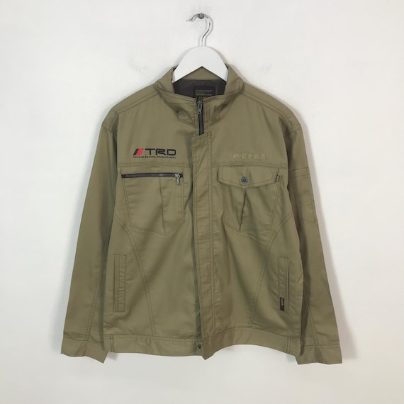 Vtg Toyota Trd Racing Uniform Brown Motorsport Custom Jacket