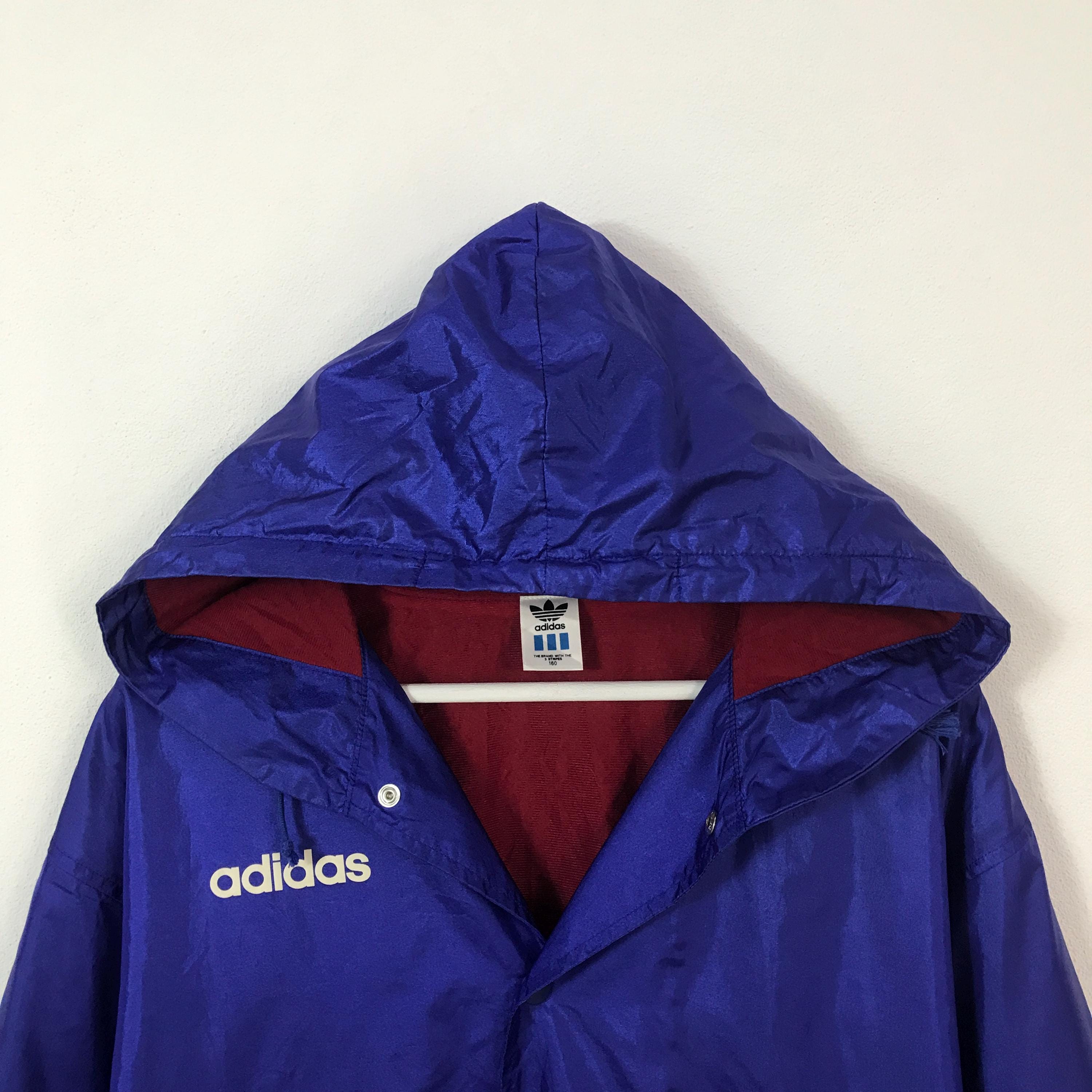 Vintage 90s Adidas Japan Snap Button Hoodie Jacket - Etsy