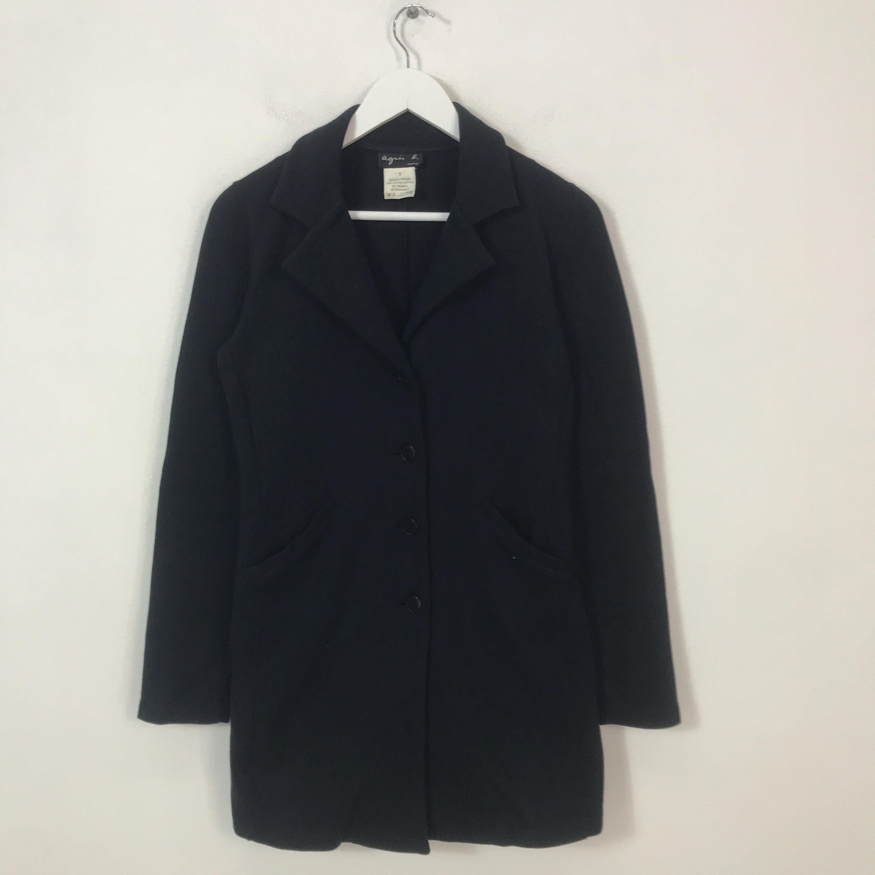 90s Archive Agnes B. Made in France Cashmere Blend Long Coat / 2
