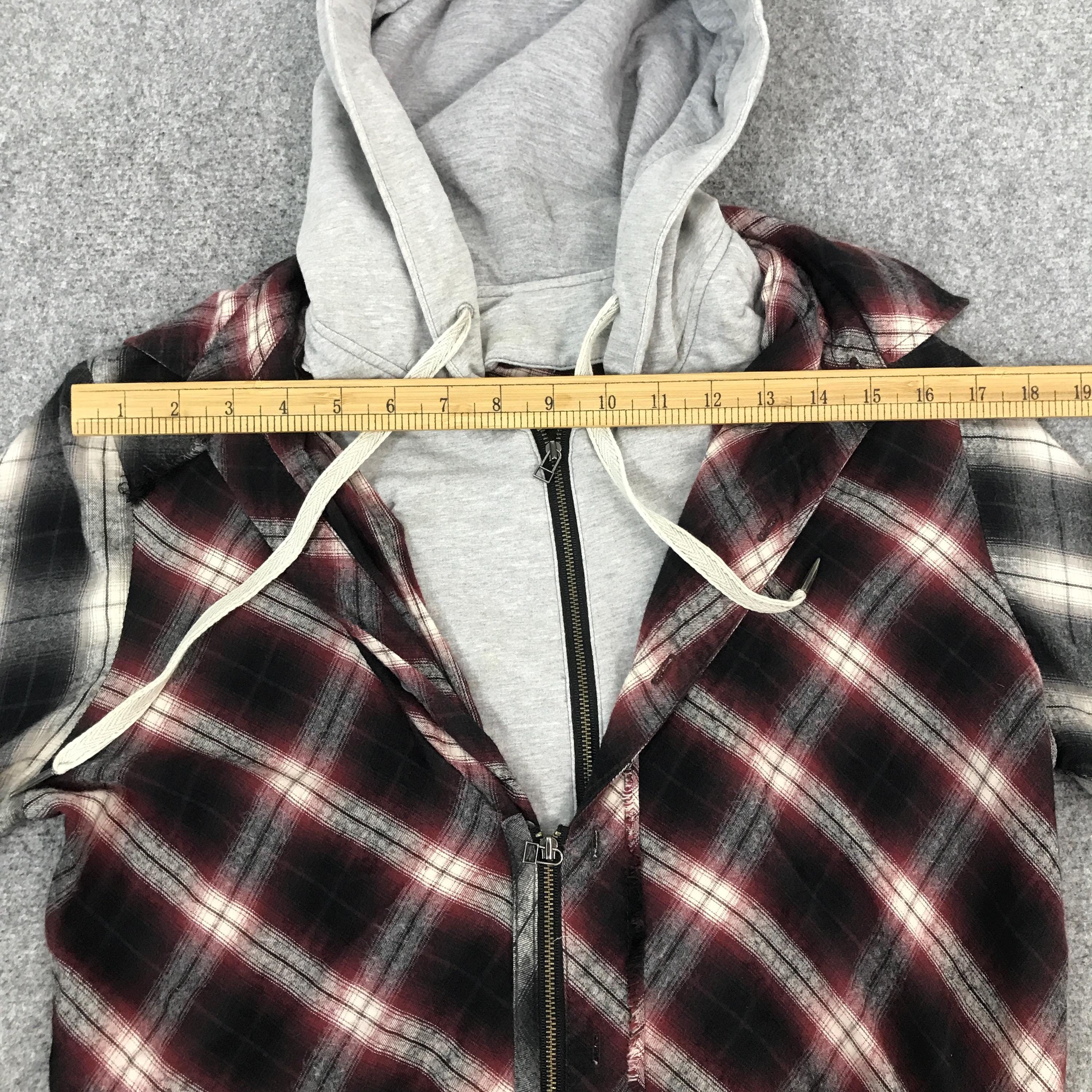 Vintage 14 Addiction Doubre Zipper Tartan Hoodie Jacket