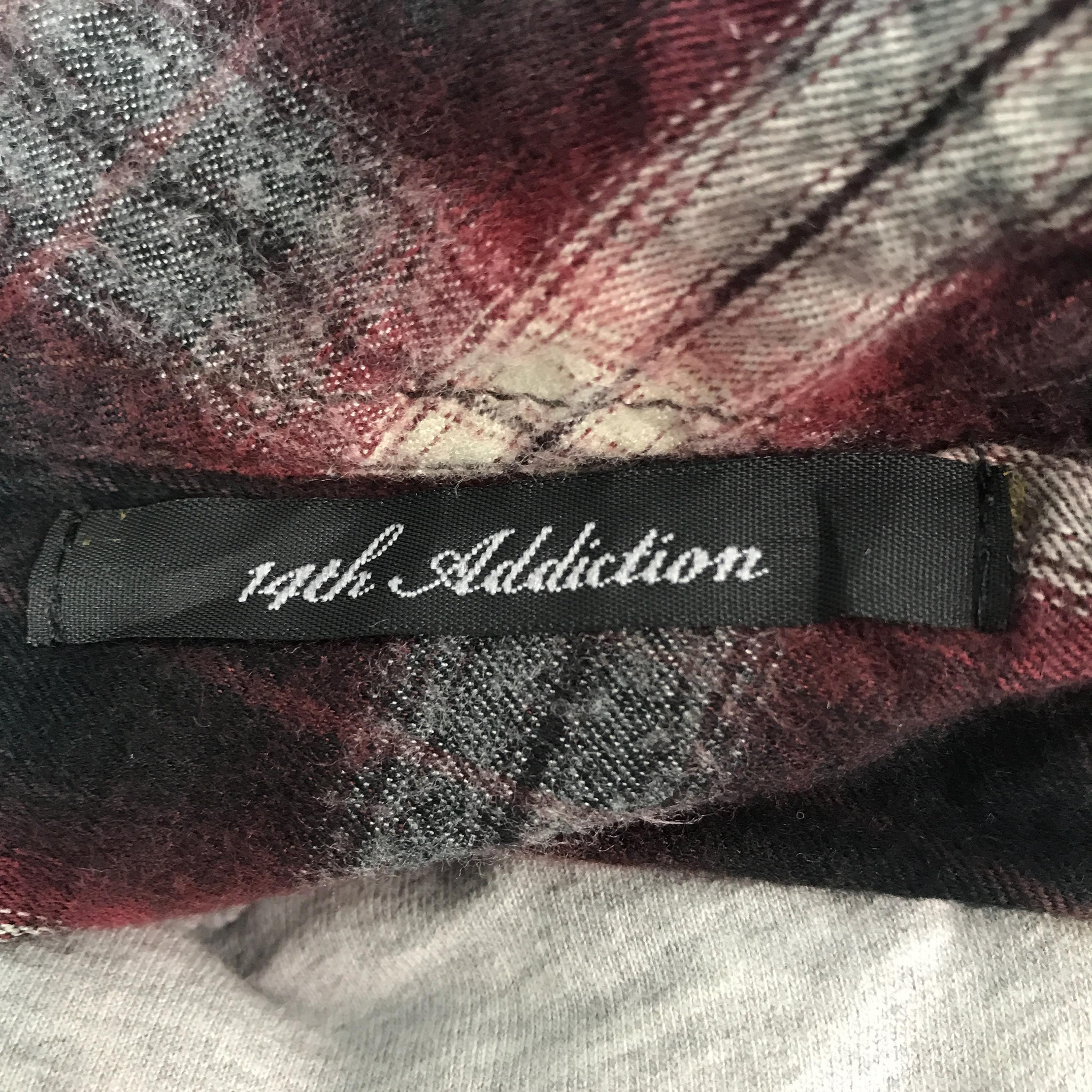 Vintage 14 Addiction Doubre Zipper Tartan Hoodie Jacket