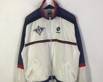 Vintage Lotto Tennis Italiano Windbreaker Jacket Size Large Lotto