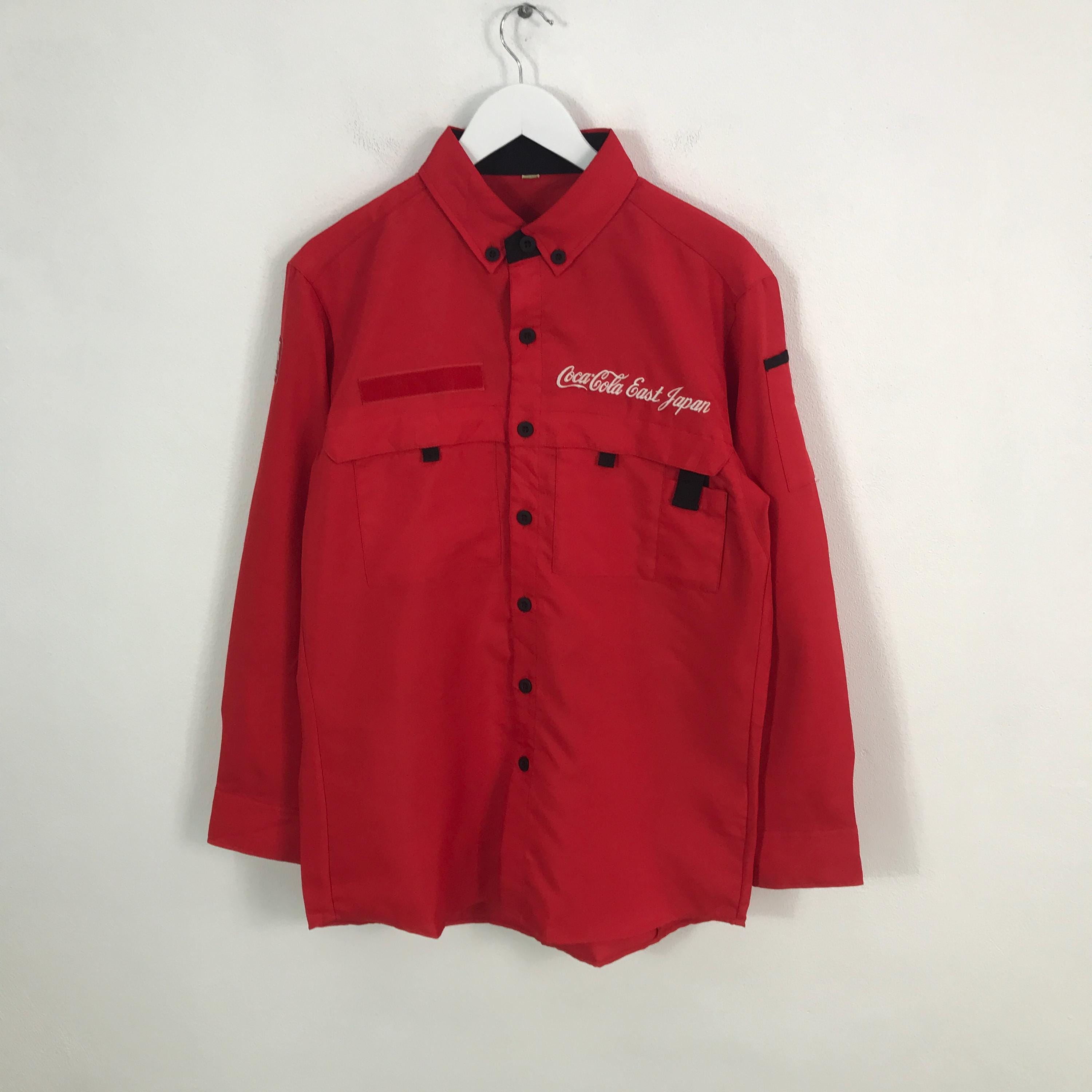 Vintage 90s Coca Cola Button up Long Sleeve Shirt - Etsy