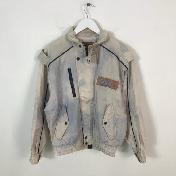 tech21ツナギ　チームヤマハ　ジャケット Yamaha Tech 21 Racing Acid Wash Windbreaker Jacket - Etsy