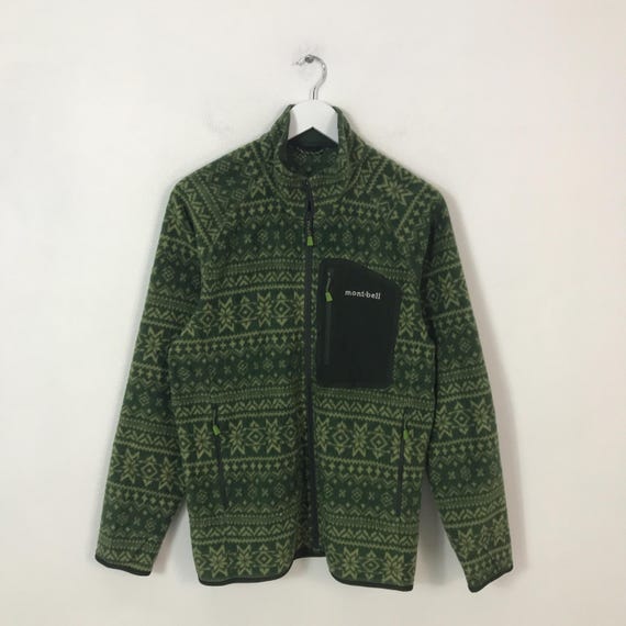 Mont-bell, vintage montbell fleece outdoor zip jacket