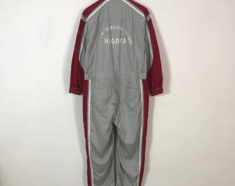 Vintage toyota racing Japan Worker Uniform Coverall Jumpsuit jacket