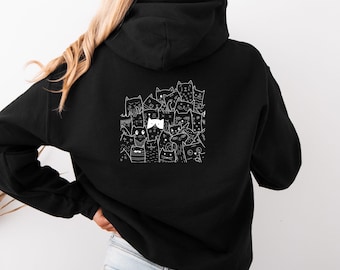 Cat Lovers Hoodie, Cozy Sweatshirt for Pet Enthusiasts, Gift for Cat Owners, Cute Animal Apparel, Perfect for Winter
