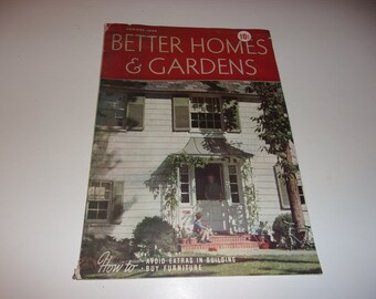 Vintage Better Homes and Gardens Magazine August 1938 - Retro 1930s Mag, Paper Ephemera, Vintage Ads