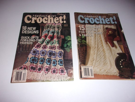 Lot Of 5 Vintage Crochet Books 1980s Afghans, Sweaters, Doilies - Hardcover