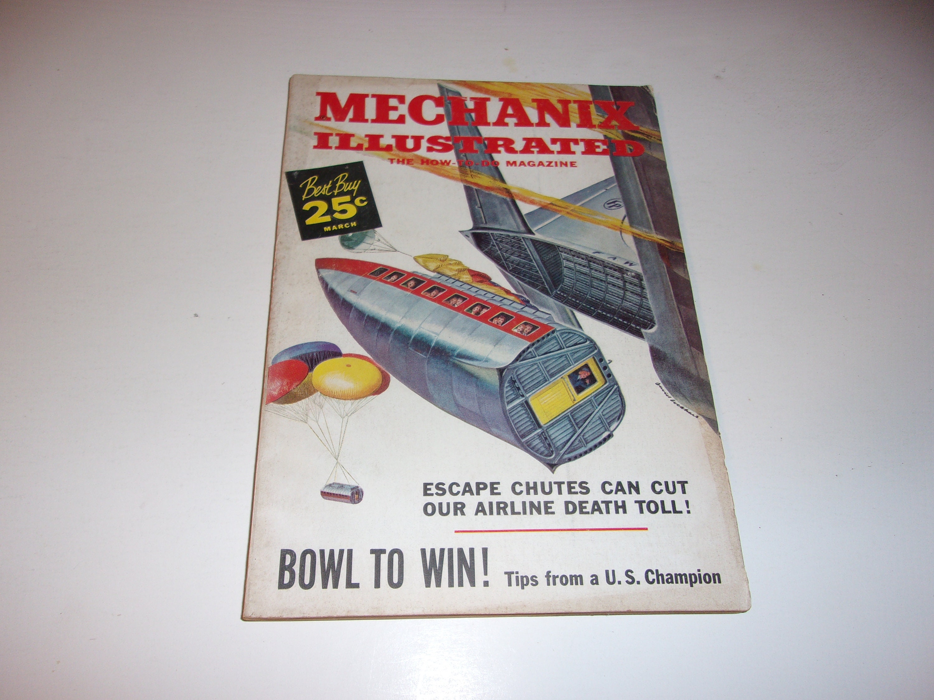 Vintage Mechanix Illustrated March 1960 Bowl to Win, Retro