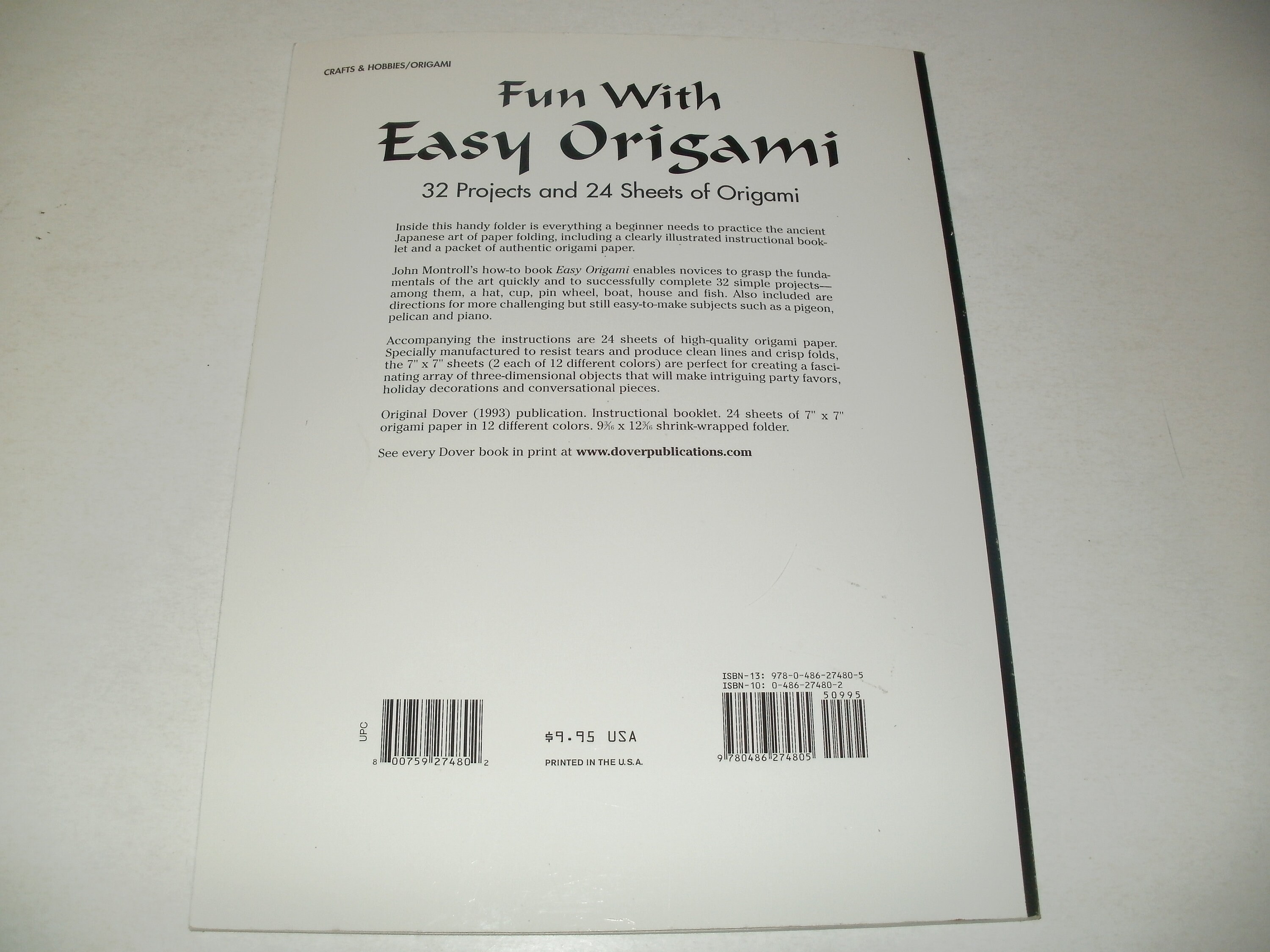 Fun with Easy Origami: 32 Projects and 24 Sheets of Origami Paper  (Paperback)