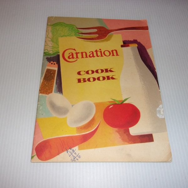 Carnation Cookbook - Vintage 1950's Cookbook, Illustrated, Cooking, Recipes