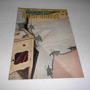 Clark&#39;s Crochet for Your Linen Closet, # 277 Vintage 1951 Clark&#39;s J & P Coats Crochet Pattern Booklet, Crocheting
