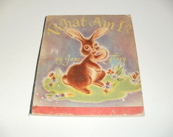 Vintage 1943 What Am I? - By Jane Flory - Childrens Hardcover Book - Collectible, Very Vintage Illustrated Book