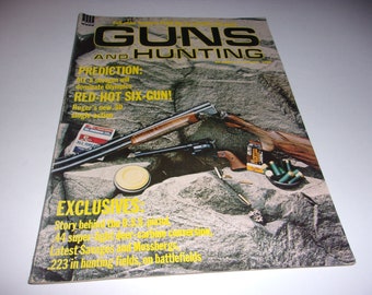 Vintage Guns & Hunting Magazine August 1968, Early M-16's, Mail Order Gun Ads, Red Hot Six Gun, Collectible, Scrapbooking