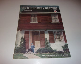 Vintage Better Homes and Gardens Magazine March 1939 - Scrapbooking, Paper Ephemera, 1930s Vintage Ads