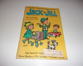 Vintage Jack and Jill Magazine September 1965 - For Boys and Girls, 1965 Calendar, Things to make, Cut Outs, Puzzles, Collectible