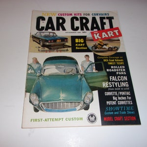 Vintage November 1961 Car Craft Magazine Big Go Kart Section, Vintage Ads, Collectible image 1