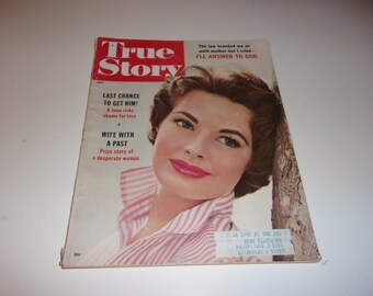 Vintage True Story Magazine September 1956 - Campy Spicy Stories - Hair Styles Paper Ephemera Retro 1950s