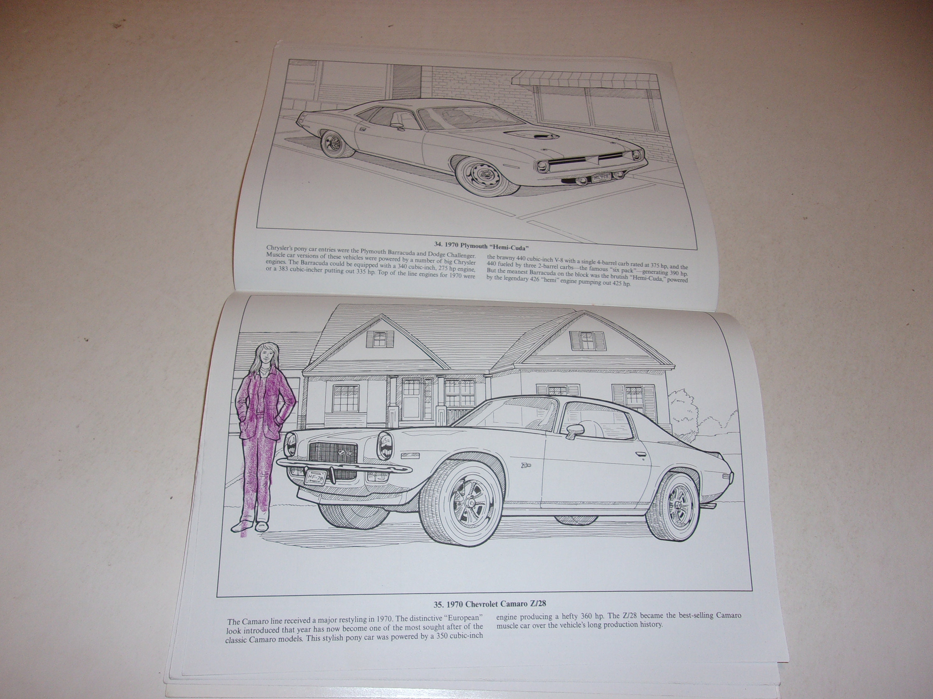 American Muscle Cars 1960-1975 Coloring Book by Bruce | Etsy