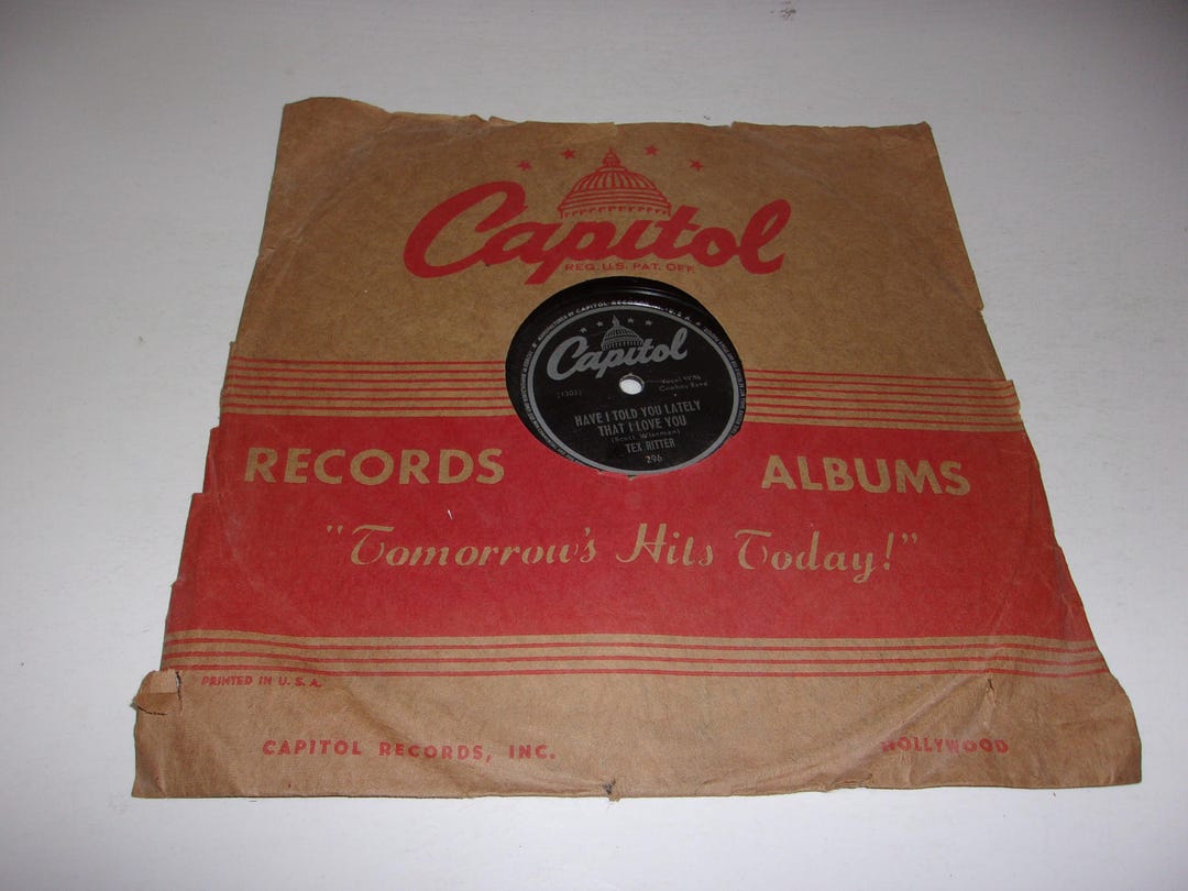 Tex Ritter, Have I Told You Lately That I Love You # 296 - Vintage 78 ...