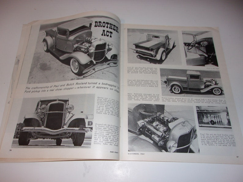 Vintage November 1961 Car Craft Magazine Big Go Kart Section, Vintage Ads, Collectible image 4
