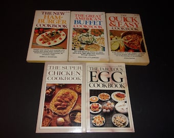 Group of Ventura Recipe Books, 1978 - 1982, Chicken, Hamburger, Buffet, Collectible Cookbooks