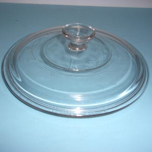 Vintage Round Pyrex G-1 C Glass Casserole Dish Lid, - Pyrex, Kitchen, Baking, Pan Lid, Replacement