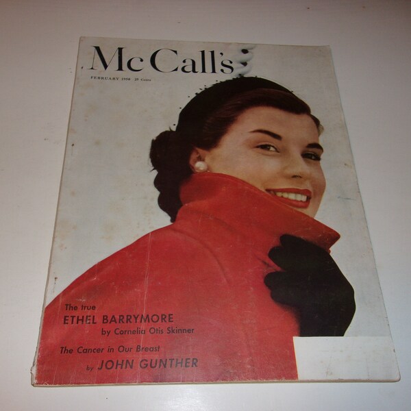 Vintage McCall's Magazine February 1950 - Vintage Ads Fashions Paper Ephemera Collectible