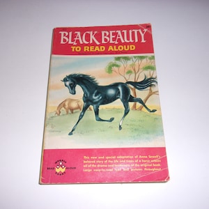 Vintage 1960 Black Beauty to Read Aloud by Anna Sewell - Wonder Collectible Book, Art,  Illustrated, Young Readers