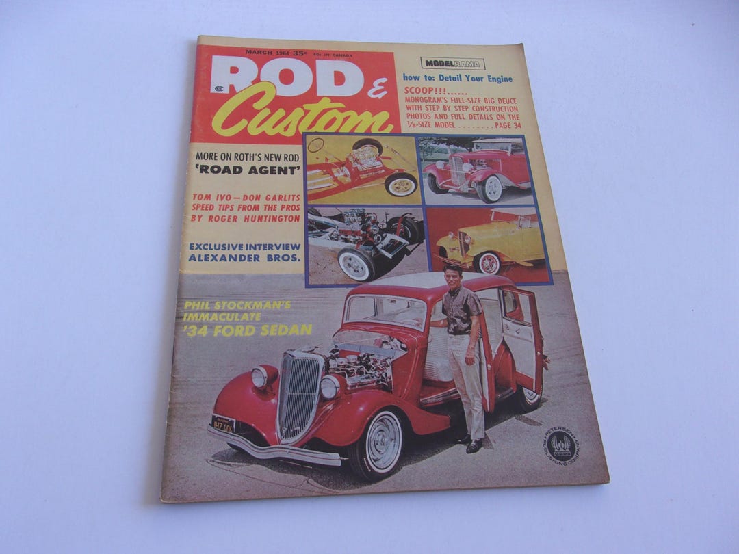 Vintage Rod & Custom Magazine March 1964 - Ed Roth's Road Agent, Hot ...