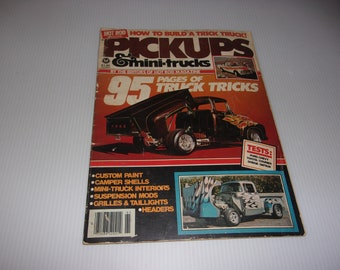 Vintage 1977 Pickups & Mini -Trucks Magazine Hot Trucks, Customs, Garage, Paper Ephemera, Vintage Ads