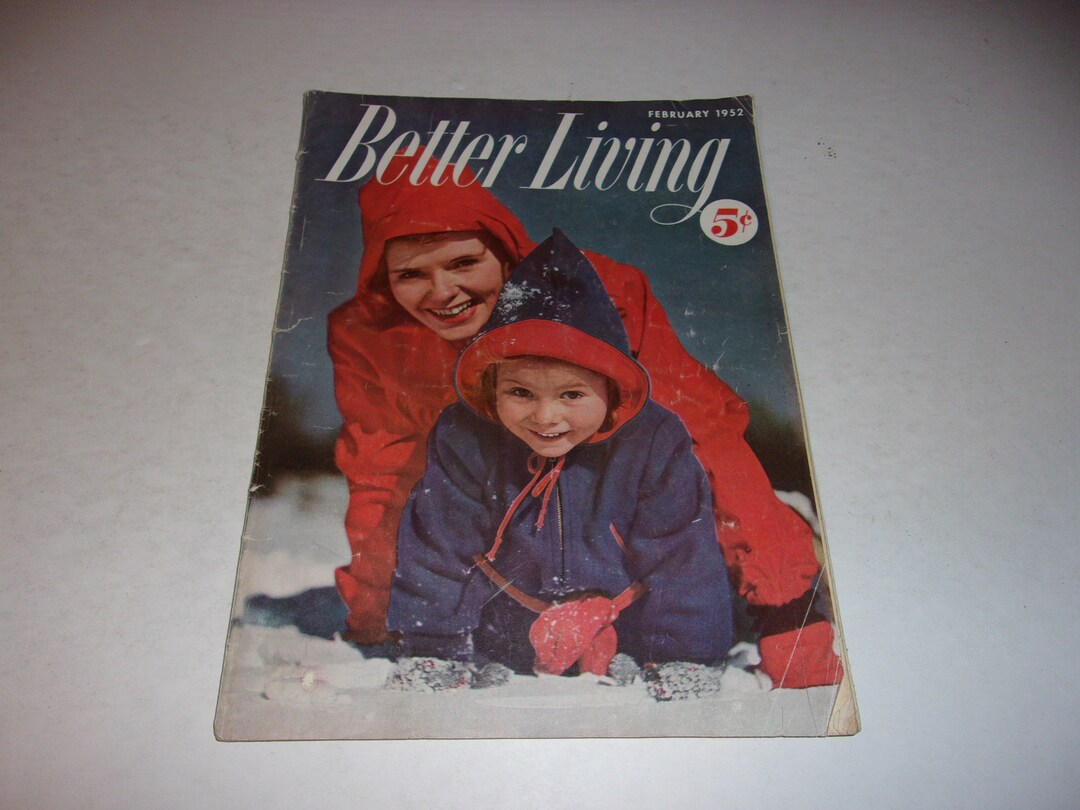 Vintage Better Living Magazine February 1952 5 Cent Cover Etsy