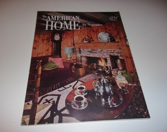 Vintage The American Home Magazine September 1950 - Retro Art Scrapbooking Paper Ephemera